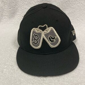 New era 59fifty 7 3/8 dog tag Boston red sox baseball hat